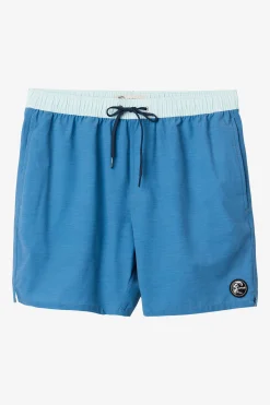 O'RIGINALS SOLID ELASTIC WAIST 16" SWIM TRUNKS