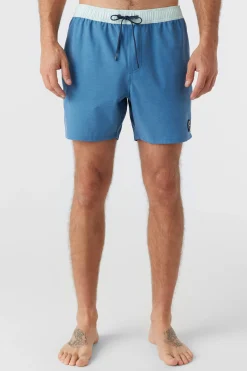 O'RIGINALS SOLID ELASTIC WAIST 16" SWIM TRUNKS