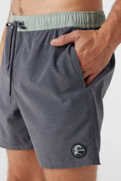 O'RIGINALS SOLID ELASTIC WAIST 16" SWIM TRUNKS