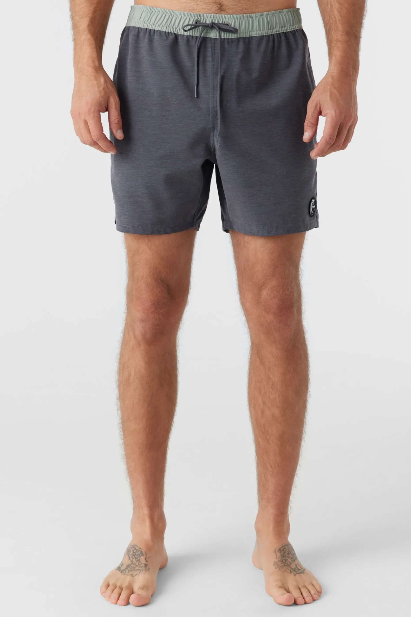 O'RIGINALS SOLID ELASTIC WAIST 16" SWIM TRUNKS