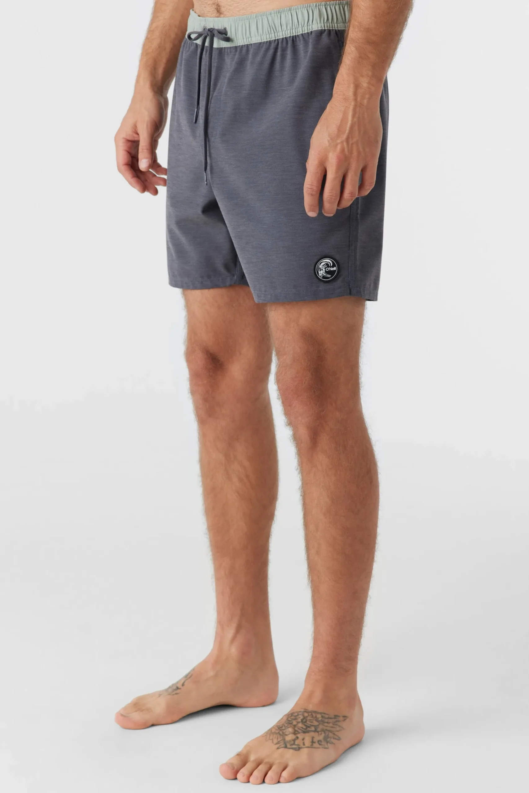 O'RIGINALS SOLID ELASTIC WAIST 16" SWIM TRUNKS