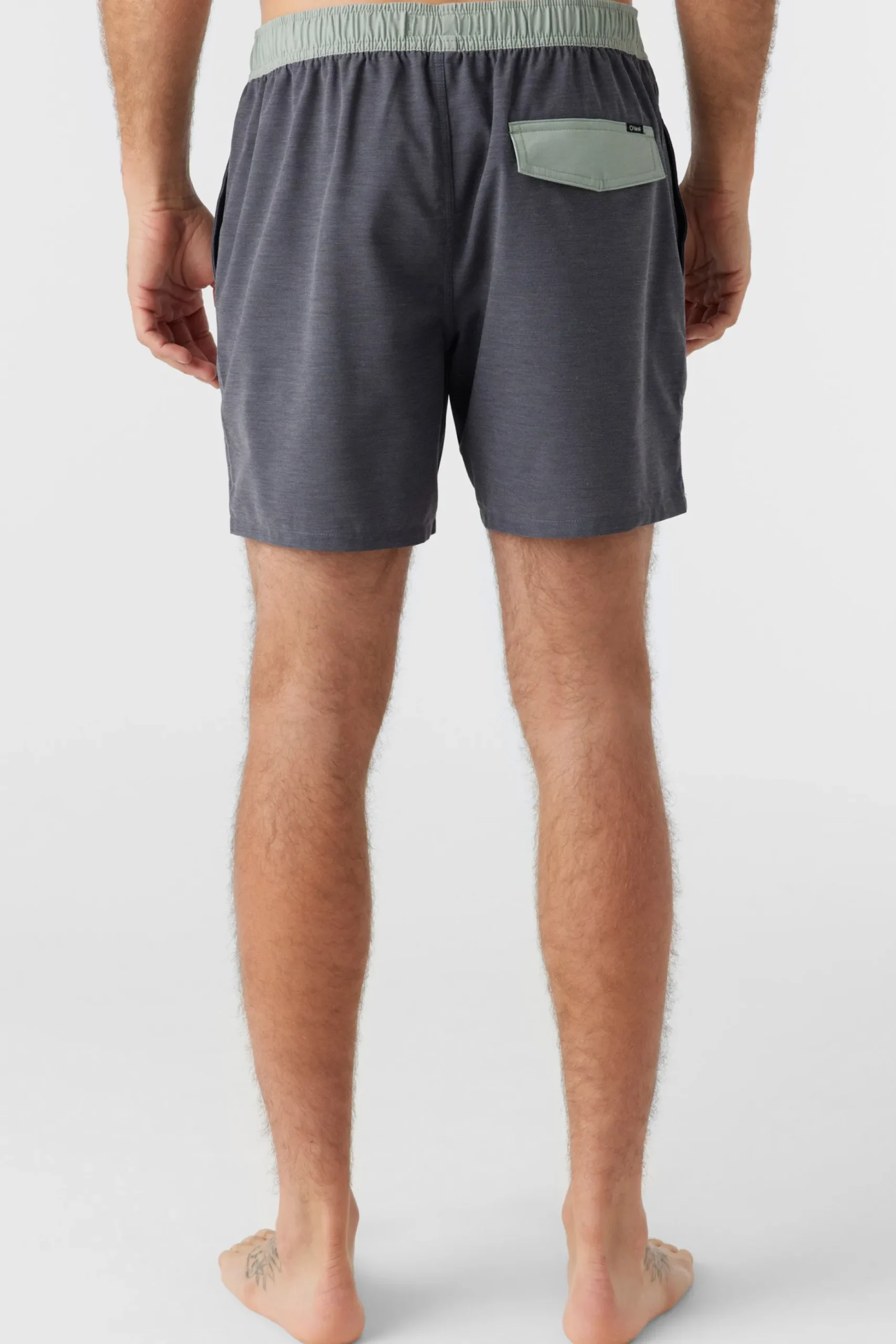 O'RIGINALS SOLID ELASTIC WAIST 16" SWIM TRUNKS