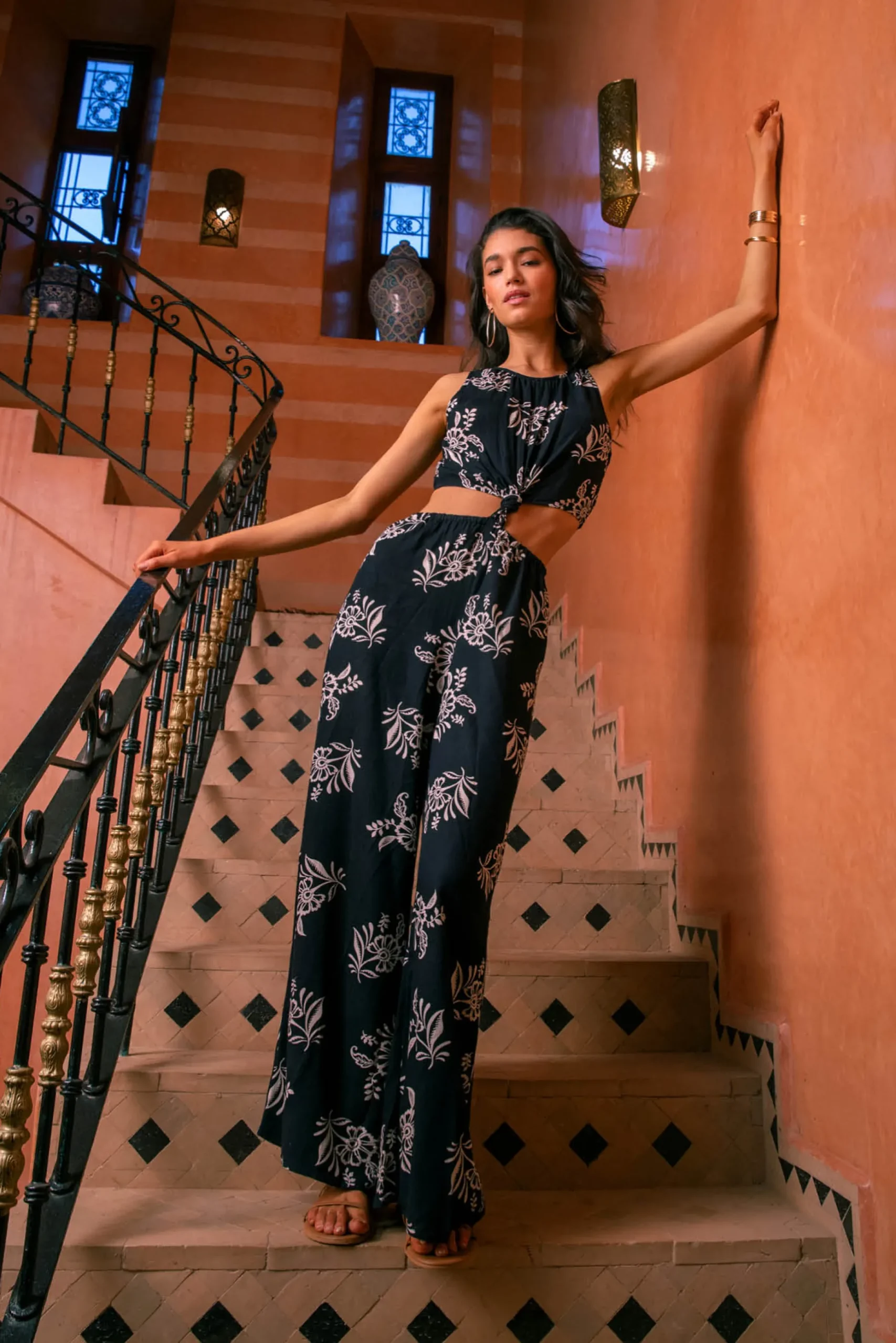 PEARL NADIA PAISLEY JUMPSUIT