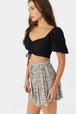 POLLY TEXTURED KNIT CROP TOP