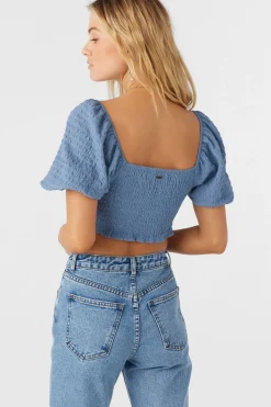 POLLY TEXTURED KNIT CROP TOP