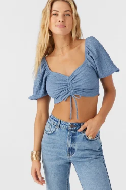 POLLY TEXTURED KNIT CROP TOP