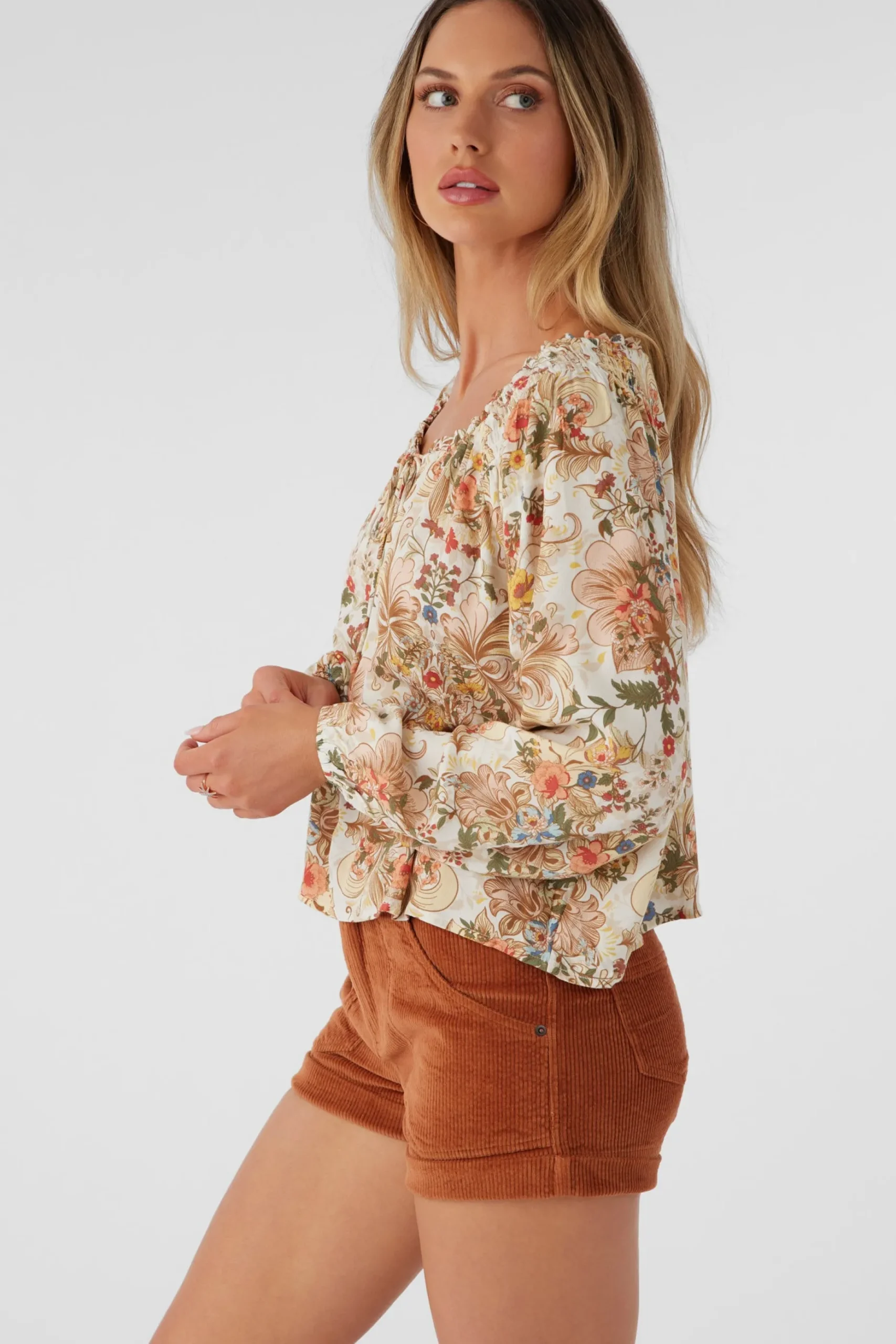 RIVER SOFIA FLORAL LONG SLEEVE TOP