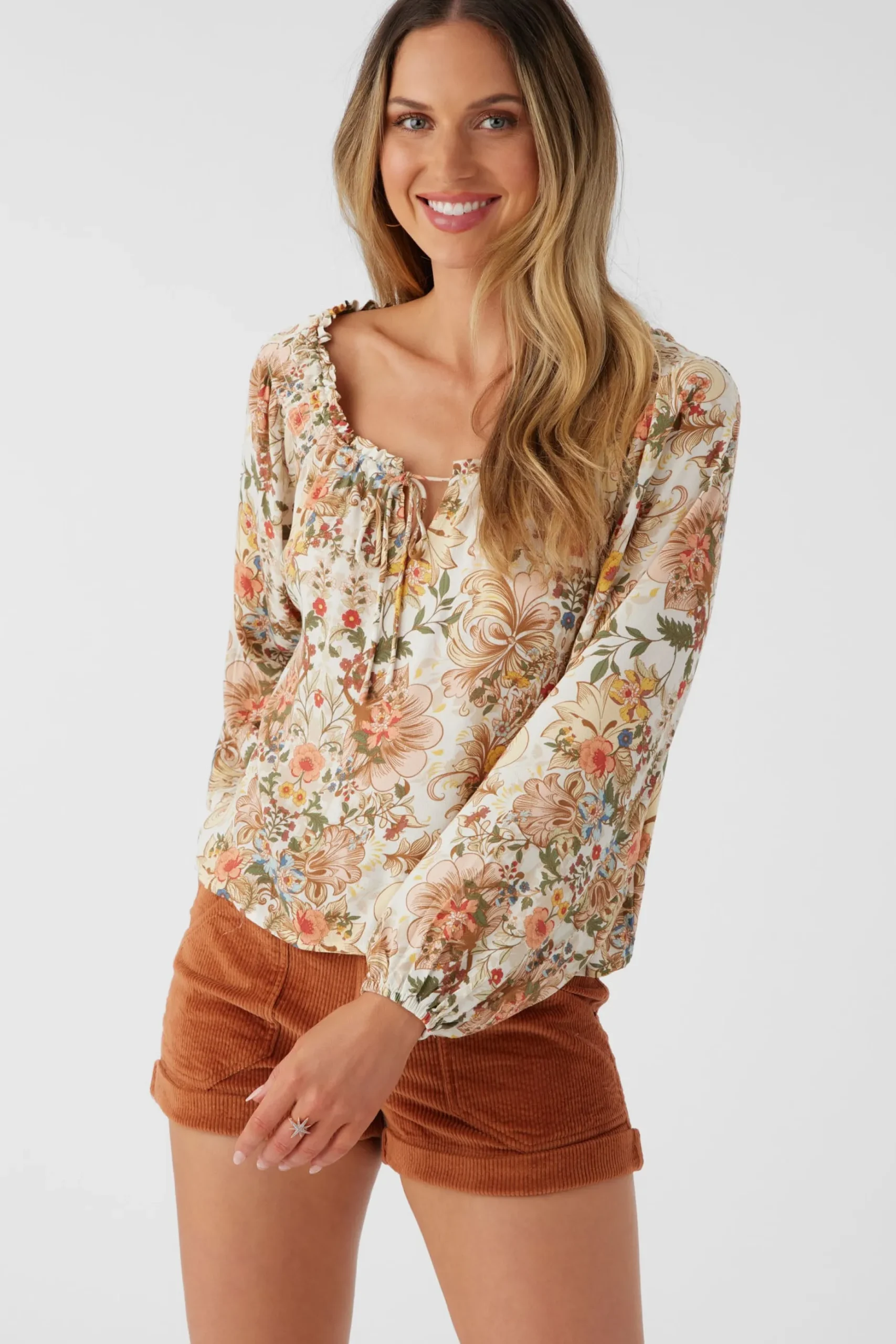 RIVER SOFIA FLORAL LONG SLEEVE TOP