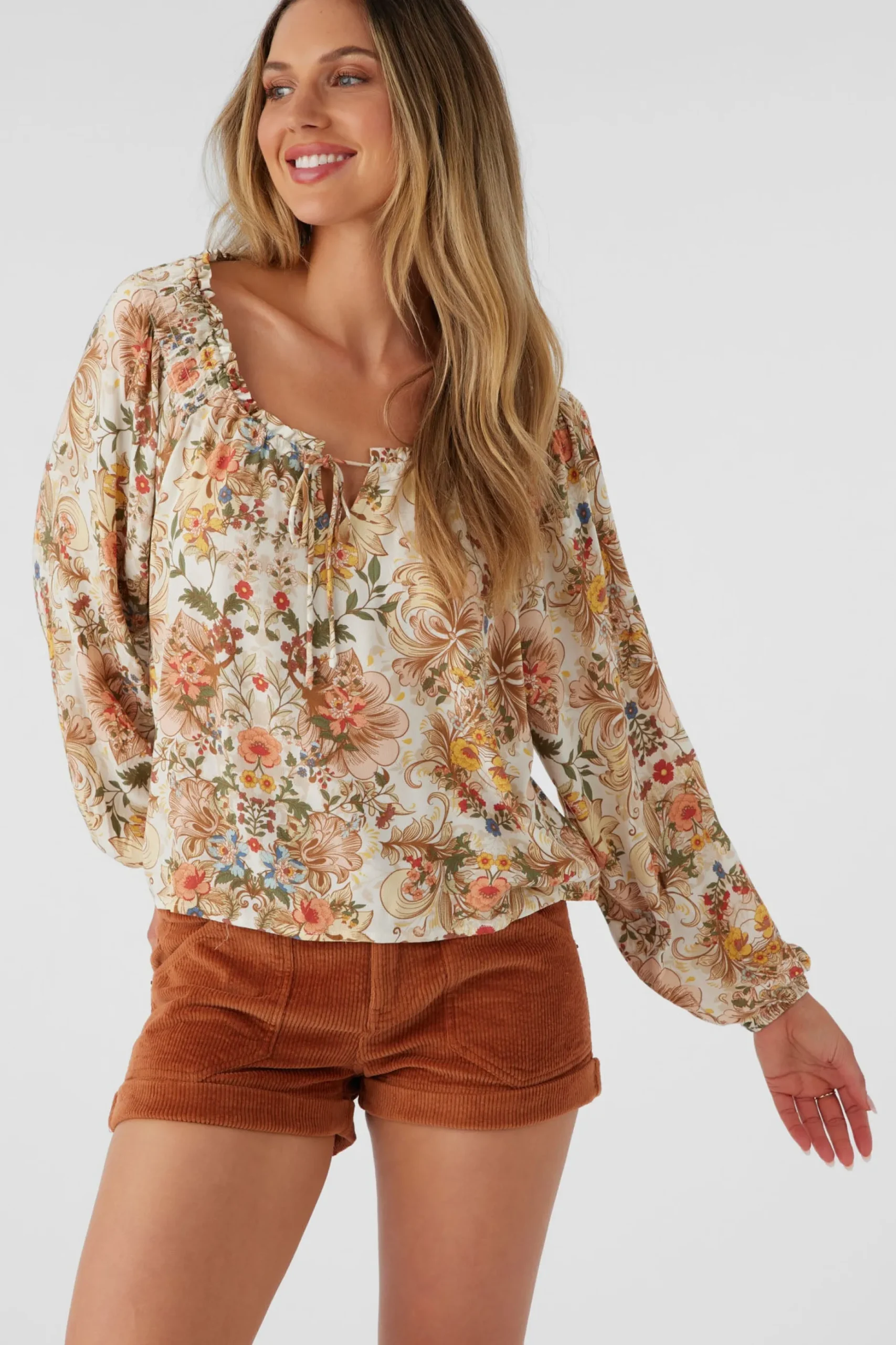 RIVER SOFIA FLORAL LONG SLEEVE TOP
