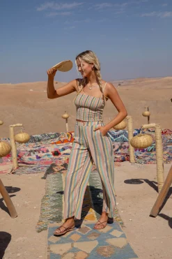 RYLAN BEACHBOUND STRIPE WIDE LEG PANTS
