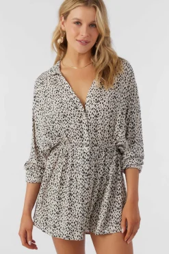 SALTWATER ESSENTIALS DREA ANIMAL CAMI COVER-UP TUNIC