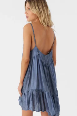 SALTWATER ESSENTIALS RILEE STRIPED COVER-UP DRESS