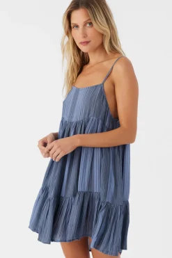 SALTWATER ESSENTIALS RILEE STRIPED COVER-UP DRESS