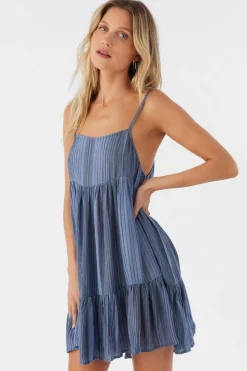 SALTWATER ESSENTIALS RILEE STRIPED COVER-UP DRESS