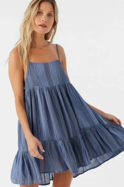 SALTWATER ESSENTIALS RILEE STRIPED COVER-UP DRESS