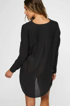 SALTWATER SOLIDS BELIZIN COVER-UP TUNIC