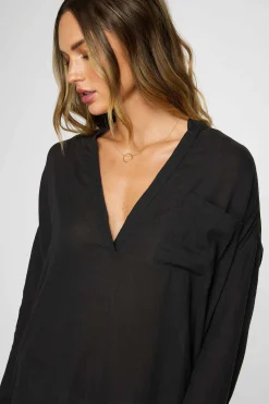 SALTWATER SOLIDS BELIZIN COVER-UP TUNIC