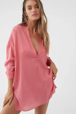 SALTWATER SOLIDS BELIZIN COVER-UP TUNIC