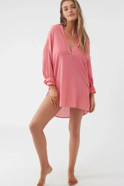 SALTWATER SOLIDS BELIZIN COVER-UP TUNIC