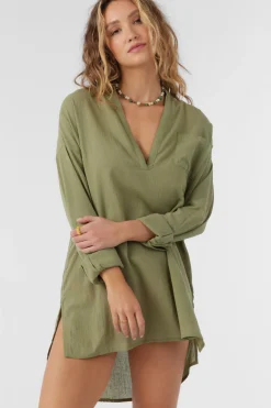 SALTWATER SOLIDS BELIZIN COVER-UP TUNIC