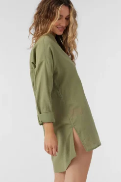 SALTWATER SOLIDS BELIZIN COVER-UP TUNIC