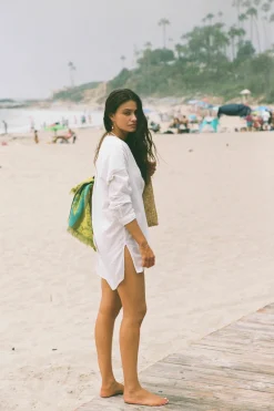 SALTWATER SOLIDS BELIZIN COVER-UP TUNIC