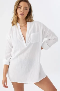 SALTWATER SOLIDS BELIZIN COVER-UP TUNIC
