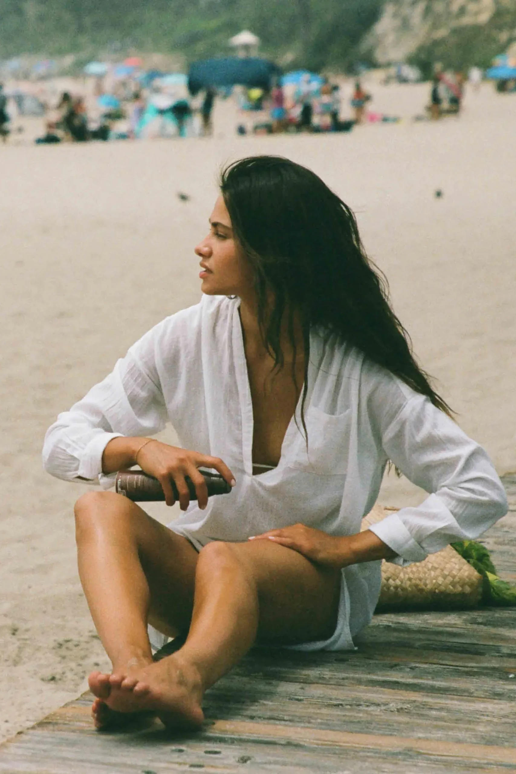 SALTWATER SOLIDS BELIZIN COVER-UP TUNIC