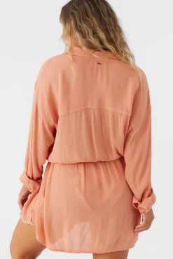 SALTWATER SOLIDS CAMI SWIM COVER-UP