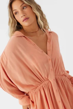 SALTWATER SOLIDS CAMI SWIM COVER-UP