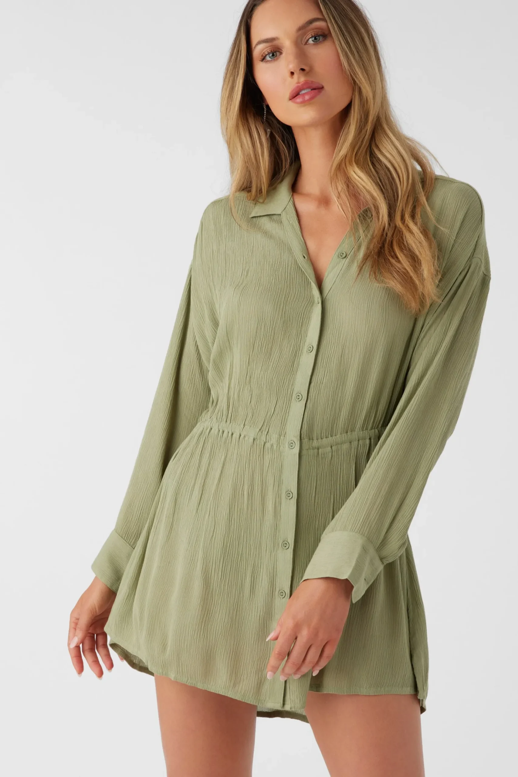 SALTWATER SOLIDS CAMI SWIM COVER-UP