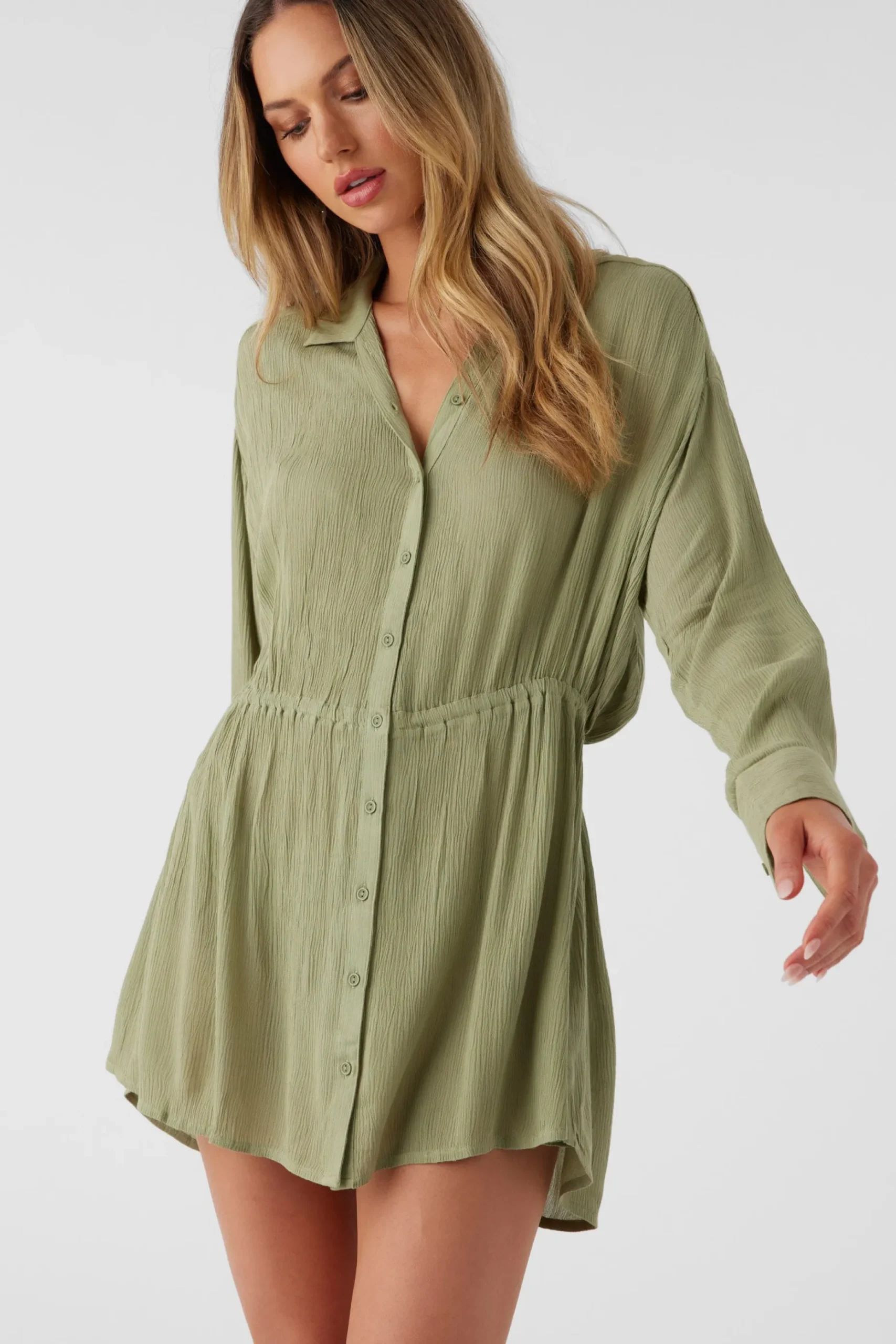 SALTWATER SOLIDS CAMI SWIM COVER-UP