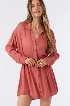 SALTWATER SOLIDS CAMI SWIM COVER-UP