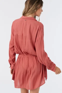SALTWATER SOLIDS CAMI SWIM COVER-UP