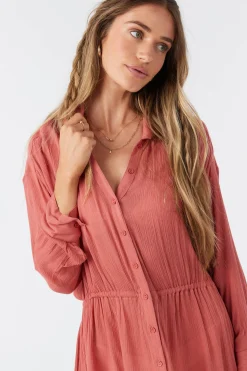 SALTWATER SOLIDS CAMI SWIM COVER-UP