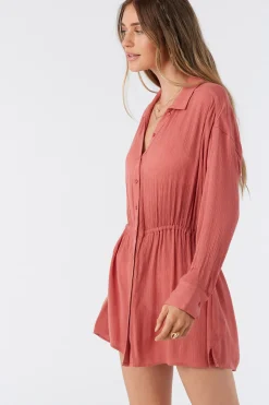 SALTWATER SOLIDS CAMI SWIM COVER-UP
