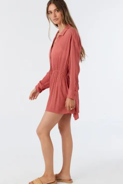 SALTWATER SOLIDS CAMI SWIM COVER-UP