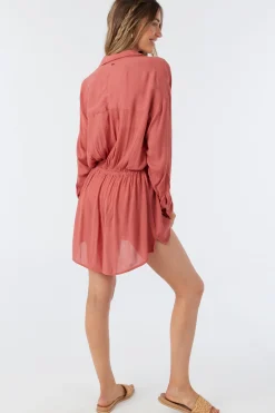 SALTWATER SOLIDS CAMI SWIM COVER-UP