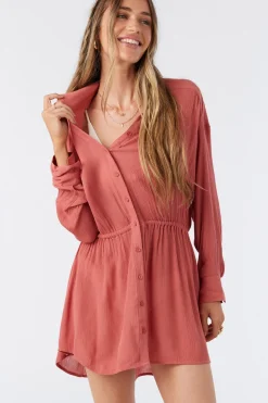 SALTWATER SOLIDS CAMI SWIM COVER-UP