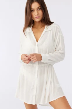 SALTWATER SOLIDS CAMI SWIM COVER-UP