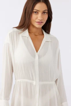 SALTWATER SOLIDS CAMI SWIM COVER-UP