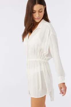 SALTWATER SOLIDS CAMI SWIM COVER-UP