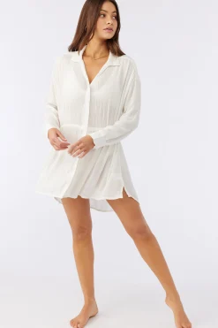 SALTWATER SOLIDS CAMI SWIM COVER-UP
