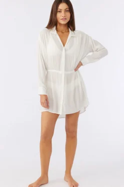 SALTWATER SOLIDS CAMI SWIM COVER-UP