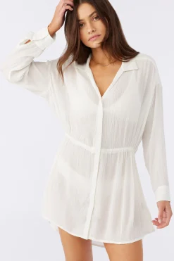 SALTWATER SOLIDS CAMI SWIM COVER-UP