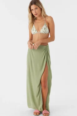 SALTWATER SOLIDS HANALEI MAXI SKIRT COVER-UP