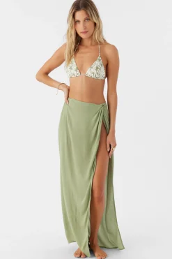 SALTWATER SOLIDS HANALEI MAXI SKIRT COVER-UP