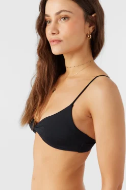 SALTWATER SOLIDS MALIBU TWIST BRALETTE TOP