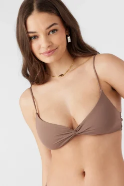 SALTWATER SOLIDS MALIBU TWIST BRALETTE TOP