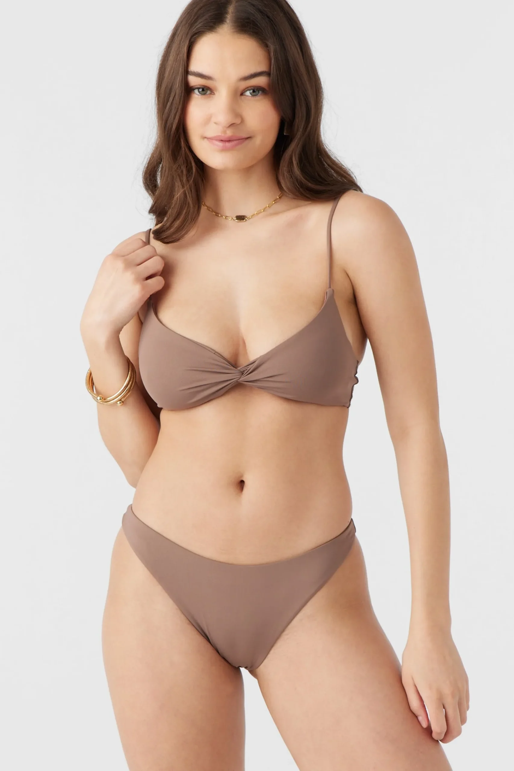 SALTWATER SOLIDS MALIBU TWIST BRALETTE TOP